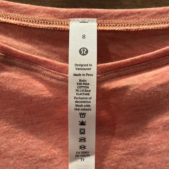 LULULEMON | Back In Action Long Sleeve in Heathered Pink Savannah SZ 8 NWT - Picture 6 of 7